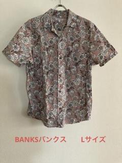 BANKSバンクス　フラワー柄半袖シャツ　Lサイズ