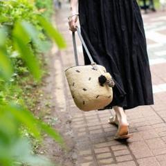 北欧暮らしの道具店 M2 ラフィア素材の丸かごバッグ ナチュラル
