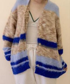【完売商品】PAMM 汽水域のニットカーディガン ビオトープ