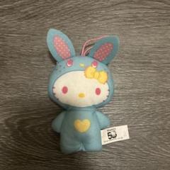 ハローキティレア大きなうさぎ ぬいぐるみ イエロー ハローキティ ぬいぐるみ ウサギ耳付き 約20cm