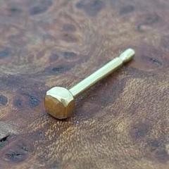 BONANZA 22金シンプルセカンドピアス【片耳のみ】【K18キャッチ付き】 楽天市場】【ピアス】片耳販売22金シンプルセカンドピアス金属