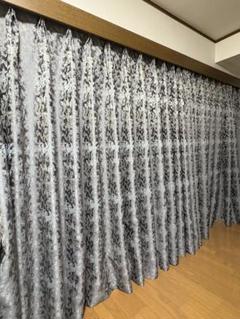 indoorplus 2倍ひだ 3ツ山ドレープカーテン 高級感 チャイニーズ