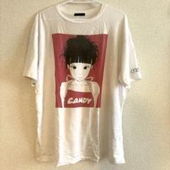 古塔つみ×キャンディストリッパー Tシャツ ホワイト×ピンク