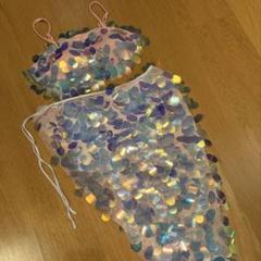 ベリーダンス ビッグスパンコールセットアップ マーメイド ピンク