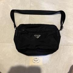 プラダ ミニ カメラバッグ 三角ロゴプレート テスートナイロン レザー ブラック ✨希少✨ PRADA プラダ 三角ロゴ ナイロン レザー ブラック