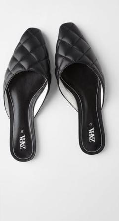 Zara キルティングフラットミュール