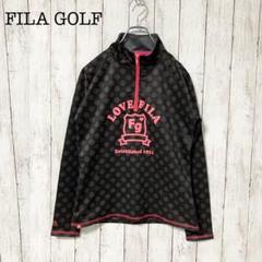 FILA GOLF ドット柄 ハーフジップ トップス SIZE:LL
