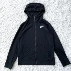 美品 ナイキ NIKE パーカー ロゴ刺繍 レディース ブラック 29