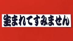 生まれてすみません　パロディ　ステッカー　デコトラ　レトロ　トラック野郎