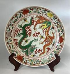 中国古美術　五彩龍紋染付花瓶【大明萬歷年製】在銘 中国古美術 五彩龍紋染付花瓶【大明萬歷年製】在銘 - メルカリ
