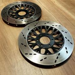 GSX750S 純正フロントブレーキディスクローター【左右セット】750カタナ GSX750S 純正フロントブレーキディスクローター【左右セット