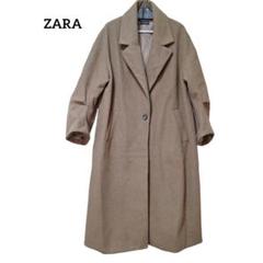 極美品　ZARA ザラ　チェスター　コート　ブラウン　Lサイズ相当 ZARA ブラウン チェスターコート L - メルカリ