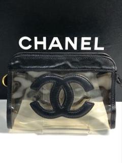非売品CHANEL 黒 レザーケース コンパクト☆【CHANEL】BOY CHANEL フラップ カードケース