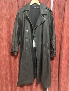 新品　ZARA レザーコート　マキシ丈　ロング　フェイクレザ　ブラック フェイクレザー コート - ブラック | ZARA Japan / 日本