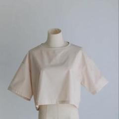 pois ポワ　blouse tee white ブラウスT ホワイト pois