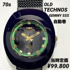 【レア】テクノス　GEMMY 555 54658☆テクノス TECHNOS GEMMY 555 デイト 腕時計 中古 稼働
