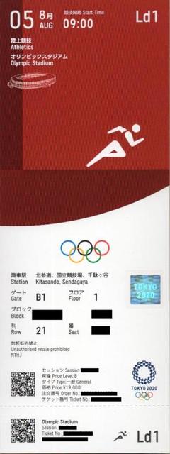 東京オリンピック 2020 チケット 陸上競技