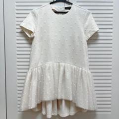 ツルバイマリコオイカワ　裾フリル　長袖トップス　黒　フリーサイズ TSURU by Mariko Oikawa（ツルバイマリコオイカワ）の「【Tsuru
