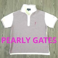 美品☆PEARLY GATES パーリーゲイツ　チェック柄　半袖 サイズ1 M