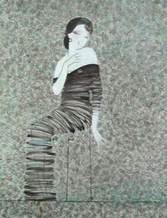 絵画、油彩、6F美人画、裸婦、山本英二、夏の風、額縁付き真作、肉筆、高塚省吾。。 絵画、油彩、6F美人画、裸婦、山本英二、夏の風、額縁付き真作
