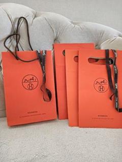 HERMES オレンジ ショッパー 4枚セット - メルカリ
