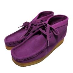 【中古良品！】クラークス　ワラビーズ　ワラビーブーツ　UK3　パープル