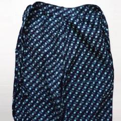 もんぺ パンツ 野良着 着物 藍染 絣 木綿ジャパンヴィンテージ昭和リメイク素材のサムネイル