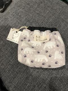 MIKIARA 白クマデザイン 巾着袋