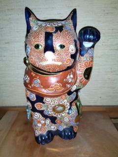 【願いが叶う】【厄除け】【病除け】【九谷焼】招き猫 赤盛り 左手３号 願いが叶う】【厄除け】【病除け】【九谷焼】招き猫 赤盛り 左手3号