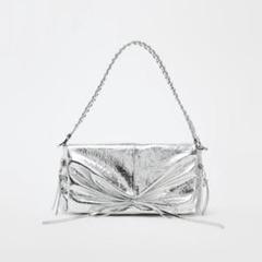 zara シルバー パフデザイン ショルダーバッグ 新品未使用品】ZARA シルバー パフデザイン ショルダーバッグ