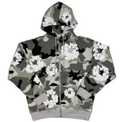 【新品 倉庫保管】 ジップパーカー XLサイズ (DENIM TEARS) デニムティアーズ DENIM TEARS Camo Cotton Wreath Zip Hoodie