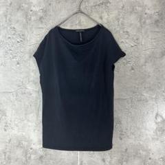 【 sarah pacini 】　フレンチスリーブ　カットソー　黒　イタリア製