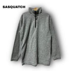 626　【SASQUATCH】サスクワッチ　ハーフジップ　フリース　グレー　SS