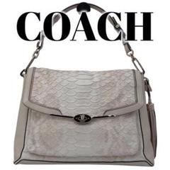COACH コーチ ハンドバッグ 28221 パイソン ターンロック レア