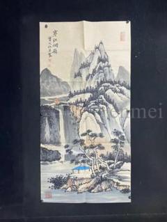 中国　紙本肉筆　着色水墨画　徳華筆　送料込み1118 中国 紙本肉筆 着色水墨画 徳華筆 送料込み1118