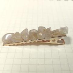 金運最強!69.ルチル多め!ルチルクォーツ 髪留め ヘアクリップ