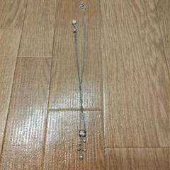 クレージュ　courreges　花モチーフ シルバーネックレス パール付き