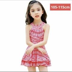 ☘️YUEGUANG ワンピース水着 女の子 練習水着 ビーチ 温泉 レッド