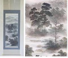 美品 掛け軸 山本敦史作 楓に小禽「緑映」 共箱 おもてなし 美術年鑑掲載作家 美品 掛け軸 山本敦史作 楓に小禽「緑映」 共箱 おもてなし 美術