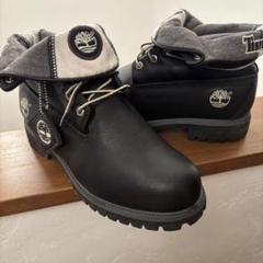 レア美品　timberland leather boots 8W ロールトップ