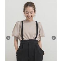 美品 yori ヨリ　コットンパフスリーブニット　半袖ニット yori☆パフスリーブニット - メルカリ