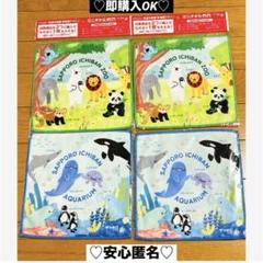 【新品❤️未使用】サッポロ一番オリジナル全国水族館動物園デザイン⭐️ミニタオル4個