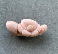 珊瑚　サンゴ　花　ルース　帯留　アクセサリー　ブルーチ　ヴィンテージ 珊瑚 サンゴ 花 ルース 帯留 アクセサリー ブルーチ ヴィンテージ