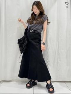 GU フレアマキシスカート ブラック