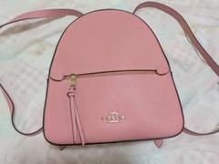 美品 coach コーチ バックパック レザー リュック ピンク s48