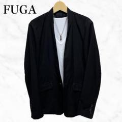 fuga size46 ゴートレザー 六部袖 シワ加工 テーラードジャケット