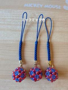 ビーズ　ストラップ　鈴入り　ハンドメイド　可愛い
