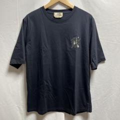 HERMES エルメス　レザーパッチ　Tシャツ　M ネイビー HERMES エルメス レザーパッチ Tシャツ M ネイビー - メルカリ