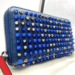 クリスチャンルブタン スタッズデザイン 長財布 青 2025年最新】クリスチャンルブタン 財布 青の人気アイテム