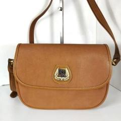 LANCEL ランセル　ブラウン 合成皮革 ショルダーバッグ